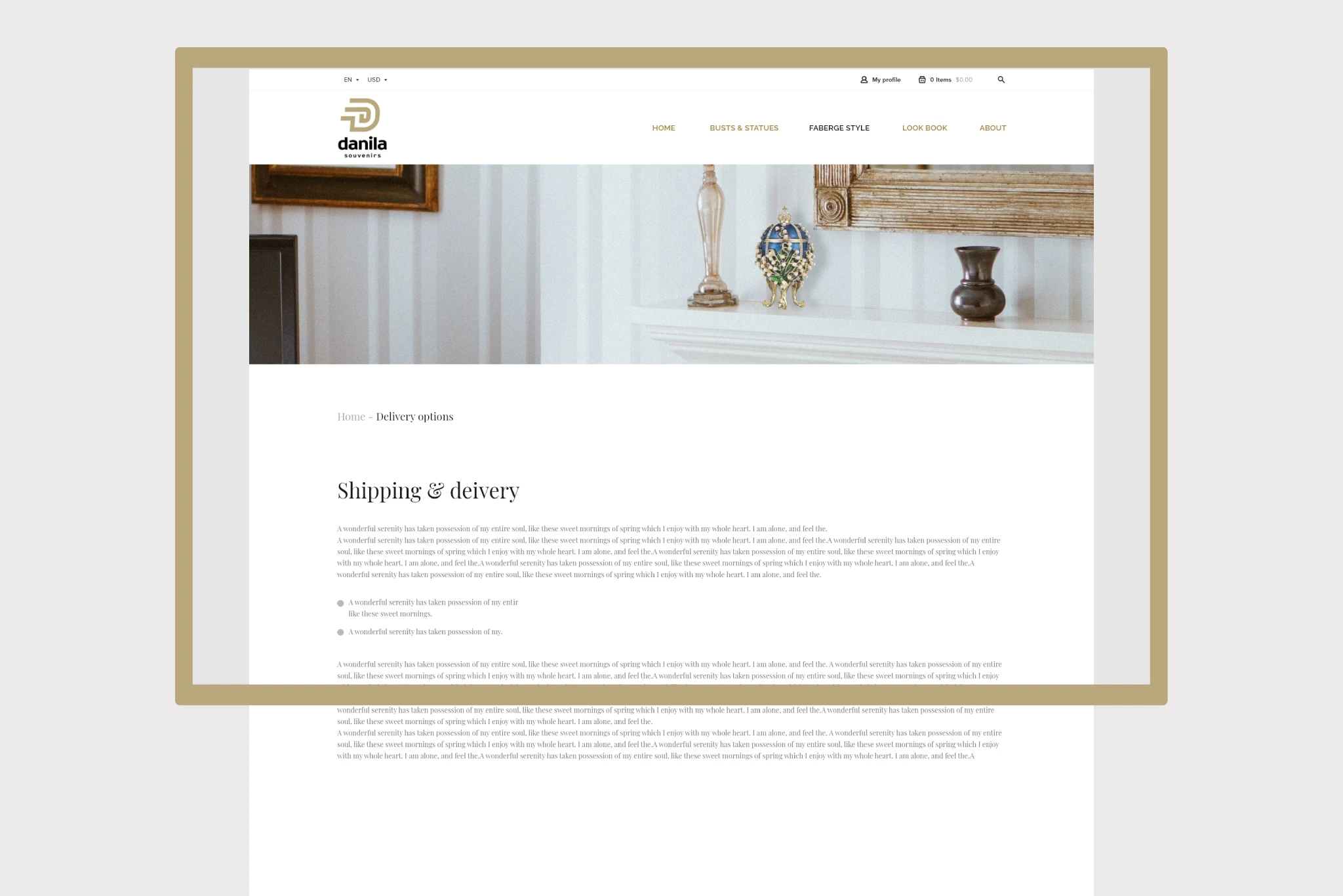 Danila Souvenirs_Web_UI_info_page Danila Souvenirs Web UI design info page