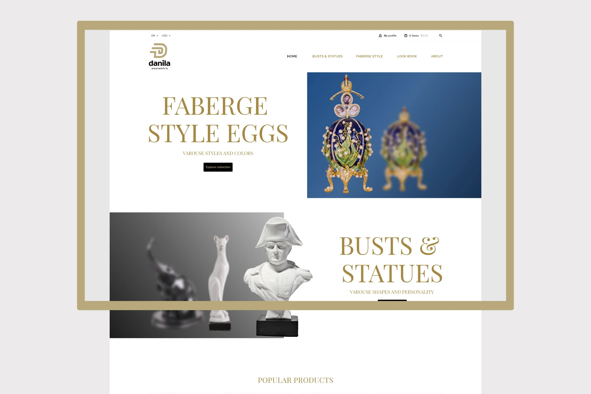 Danila Souvenirs_Web_UI_main Danila Souvenirs Web UI design main page