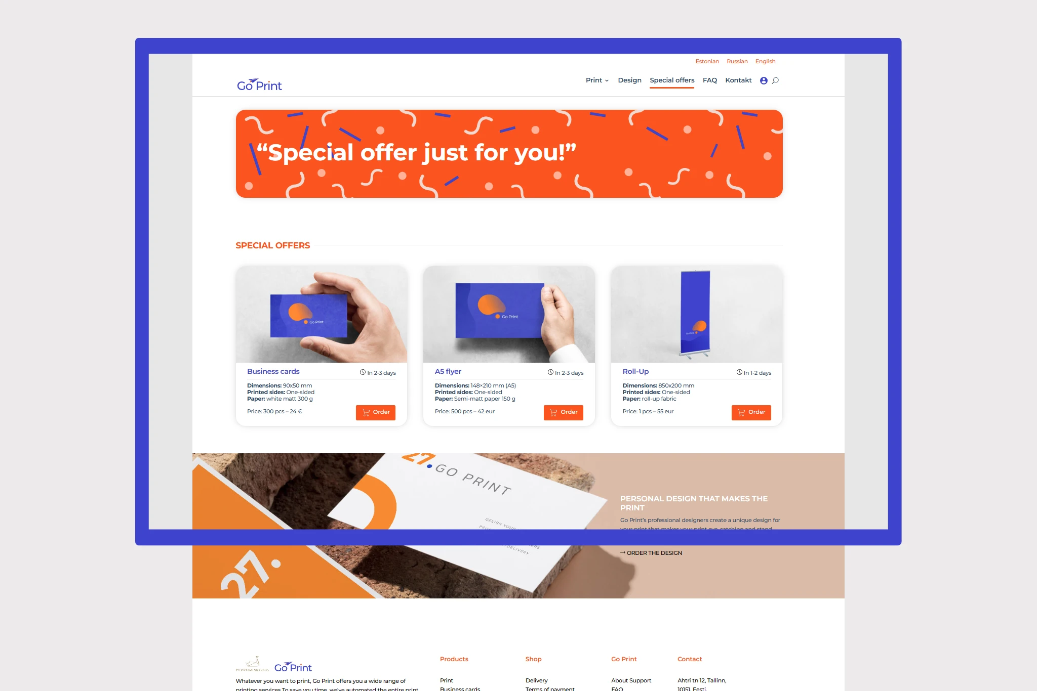 GoPrint_Web_UI_Special_offers GoPrint Web UI design offers page